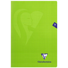 Тетрадь 48л., А4, клетка Clairefontaine "Mimesys", пластиковая обложка, зеленая, 90г/м2