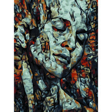 Картина по номерам на холсте ТРИ СОВЫ "Абстракция", 30*40см, с акриловыми красками и кистями