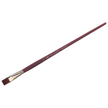Кисть художественная синтетика бордовая Гамма "Вернисаж", плоская №14, длинная ручка
