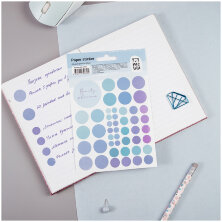 Наклейки бумажные MESHU "Beauty planner blue", 12*21см, 47 наклеек, европодвес