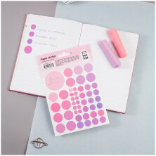Наклейки бумажные MESHU "Beauty planner pink", 12*21см, 47 наклеек, европодвес
