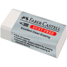 Ластик Faber-Castell "Dust Free", прямоугольный, картонный футляр, 41*18,5*11,5мм