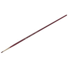 Кисть художественная синтетика бордовая Гамма "Вернисаж", плоскоовальная №0, длинная ручка