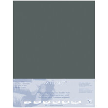 Бумага для пастели, 5л., 500*700мм Clairefontaine "Pastelmat", 360г/м2, бархат, антрацит