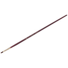 Кисть художественная синтетика бордовая Гамма "Вернисаж", плоскоовальная №2, длинная ручка