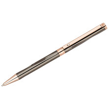 Ручка шариковая Delucci "Inno" синяя, 1,0мм, цвет корпуса - оружейный металл, поворот., подарочная упаковка
