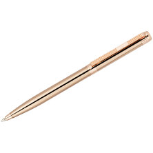 Ручка шариковая Delucci "Semplice" синяя, 1,0мм, корпус медь/розовое золото, поворот., подарочная упаковка