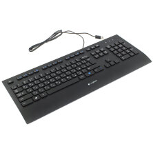 Клавиатура Logitech K280e, тихий ход клавиш, USB, черный