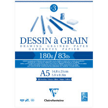Скетчбук 30л., А5 Clairefontaine "Dessin a grain", на склейке, 180г/м2, мелкозернистая
